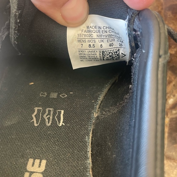 Converse All Star Breakpoint OX Sneakers Leather Black White sizeW8.5/M7 157802C - Picture 6 of 10